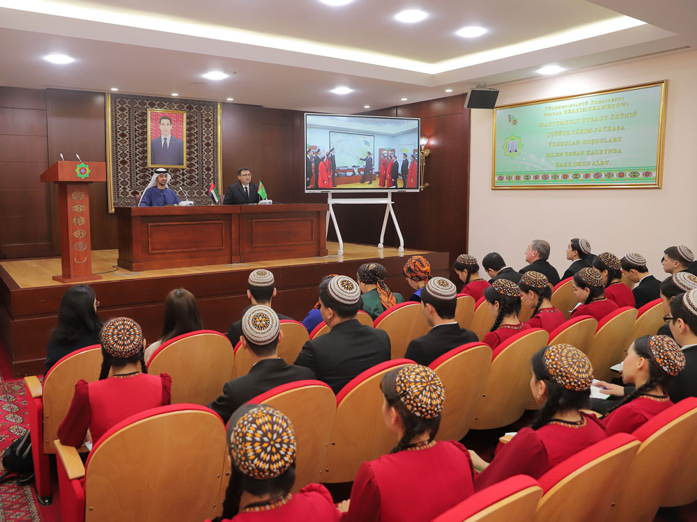Lecture at Magtymguly Turkmen State University with the participation of the UAE Ambassador